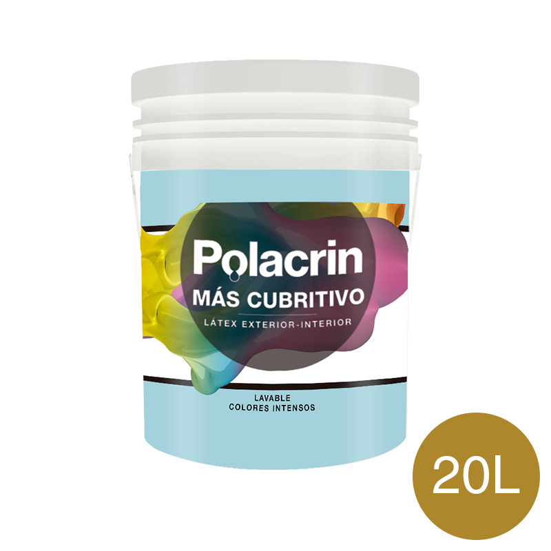 Pintura latex exterior interior premium ocre mate balde x 20l