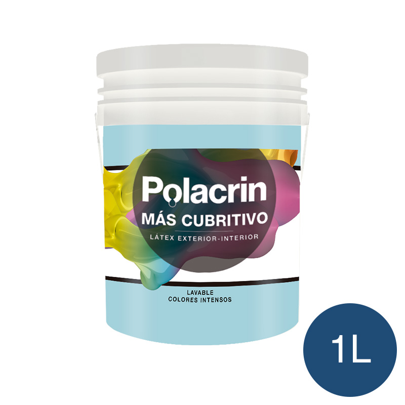 Pintura latex exterior interior premium azul mate balde x 1l