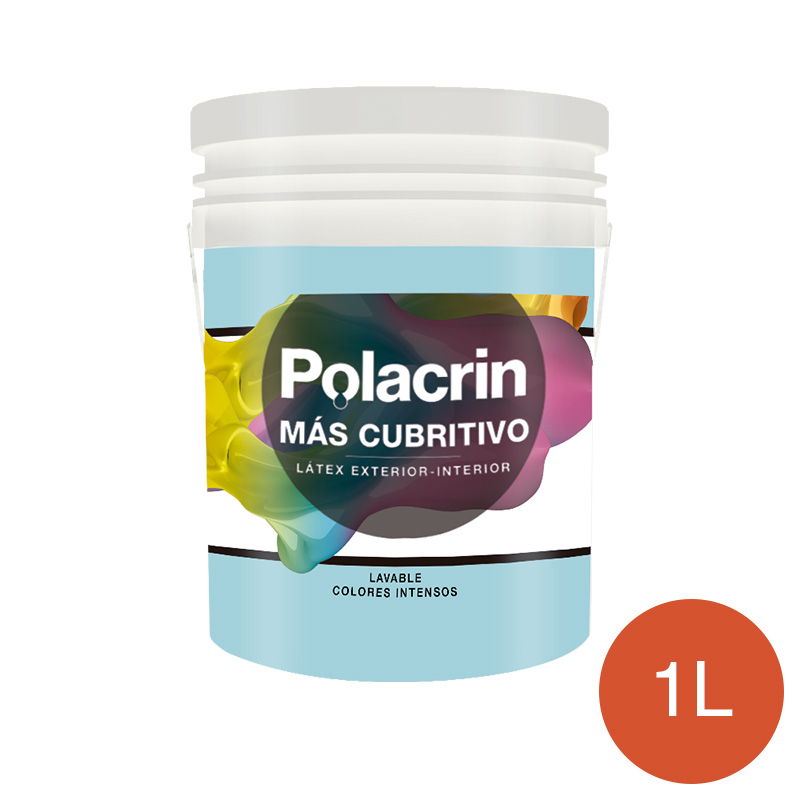 Pintura latex exterior interior premium naranja mate balde x 1l