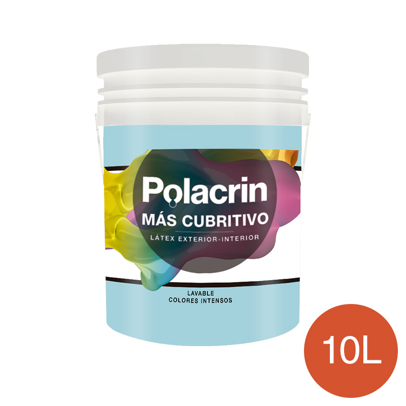 Pintura latex exterior interior premium naranja mate balde x 10l