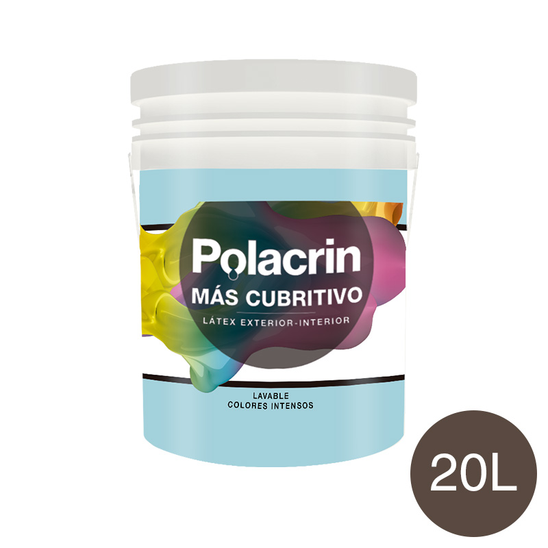 Pintura latex exterior interior premium marron mate balde x 20l