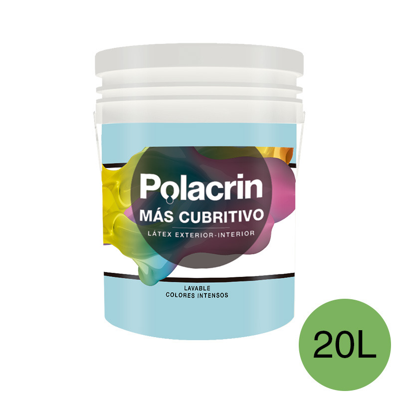 Pintura latex exterior interior premium verde manzana mate balde x 20l