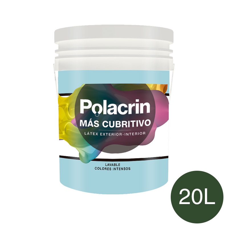 Pintura latex exterior interior premium verde foresta mate balde x 20l