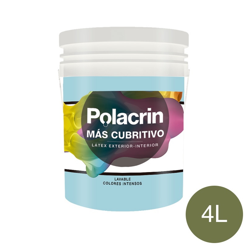 Pintura latex exterior interior premium gris cemento mate balde x 4l