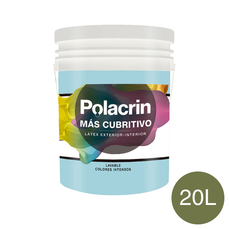 Pintura latex exterior interior premium gris cemento mate balde x 20l