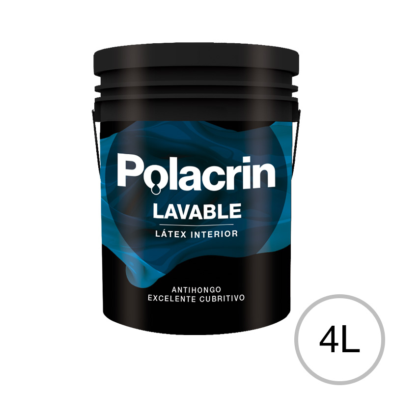 Pintura latex interior lavable blanco mate balde x 4l