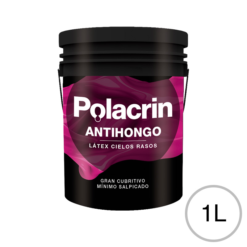 Pintura latex cielos rasos antihongo blanco mate balde x 1l