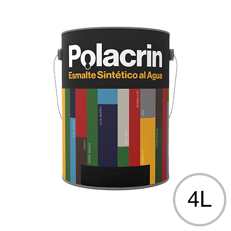 Esmalte sintetico al agua exterior interior blanco brillante lata x 4l