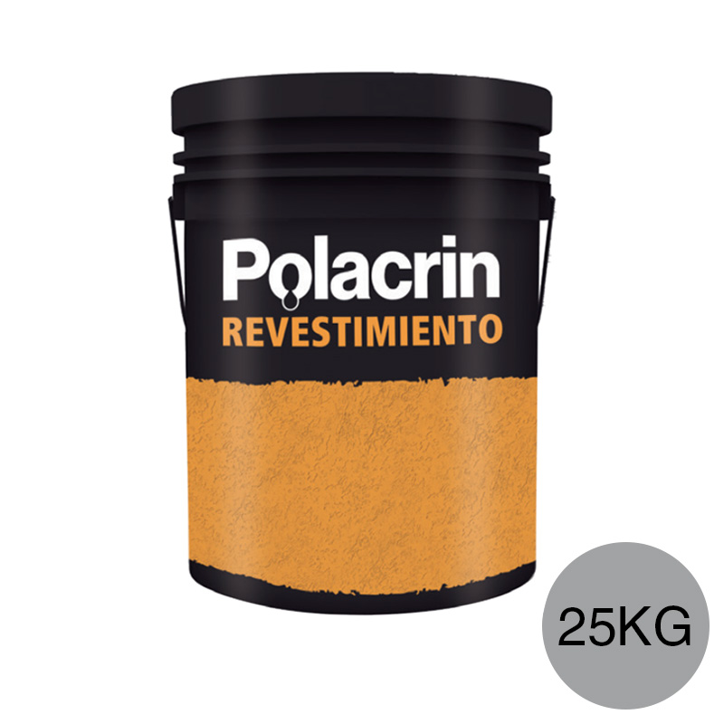 Revestimiento plastico textura media exterior interior gris mate balde x 25kg