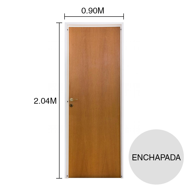 Puerta interior derecha 80 Enchapada cedro marco chapa 905mm x 2.04m