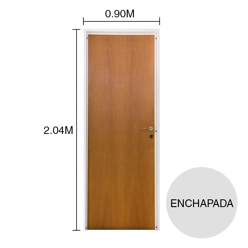 Puerta interior izquierda 80 Enchapada cedro marco chapa 905mm x 2.04m