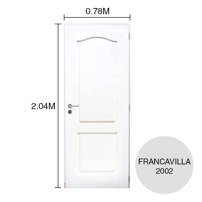 Puerta interior derecha 70 Francavilla 2002 MDF marco chapa 780mm x 2.04m