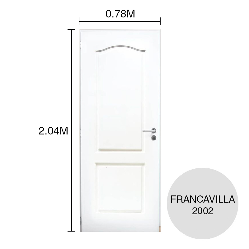 Puerta interior izquierda 70 Francavilla 2002 MDF marco chapa 780mm x 2.04m