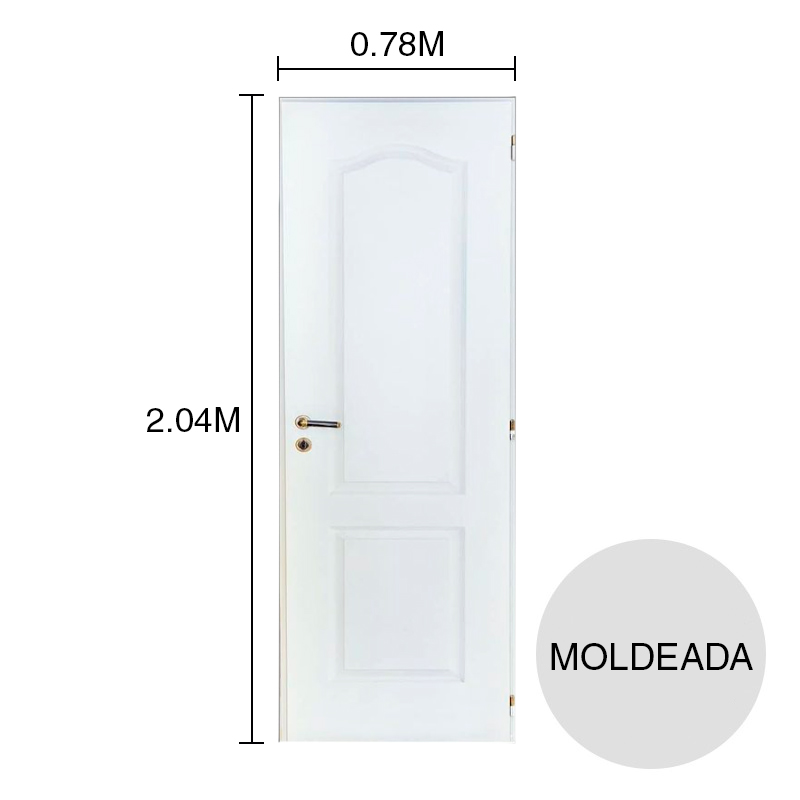 Puerta interior derecha 70 Moldeada blanco marco chapa 780mm x 2.04m