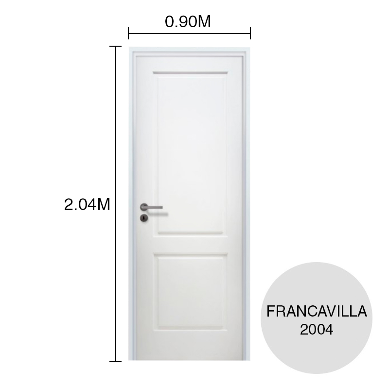 Puerta interior derecha 80 Francavilla 2004 MDF marco chapa 905mm x 2.04m