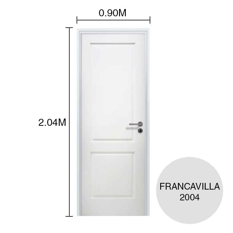 Puerta interior izquierda 80 Francavilla 2004 MDF marco chapa 905mm x 2.04m