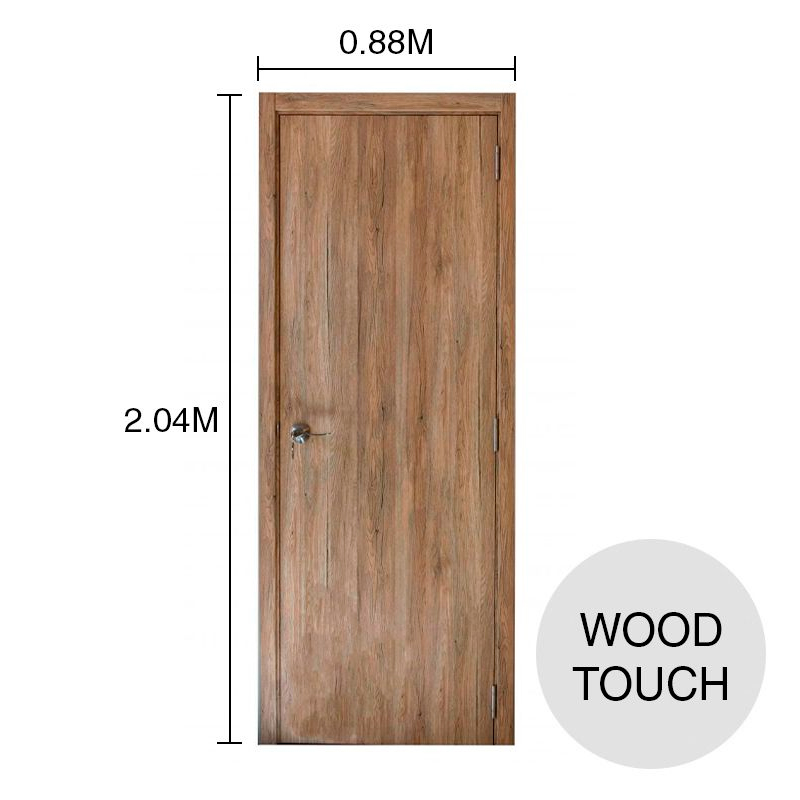 Puerta interior derecha 80 Wood Touch rustica marco chapa 888mm x 2.04m
