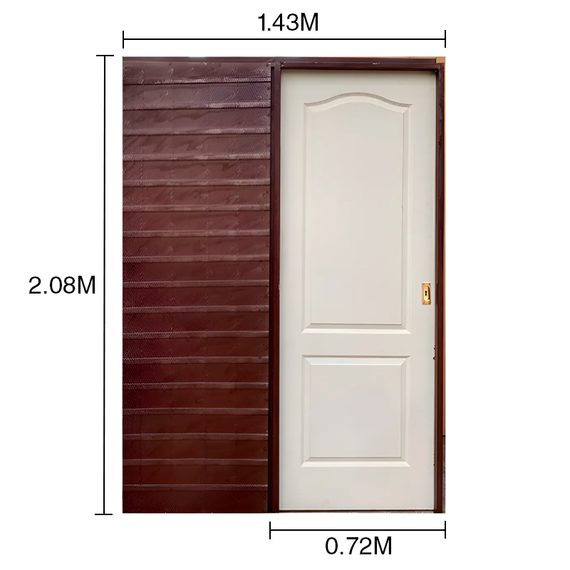 Puerta embutir 70 Francavilla 2002 MDF marco chapa 100mm - 1.43m x 2.08m