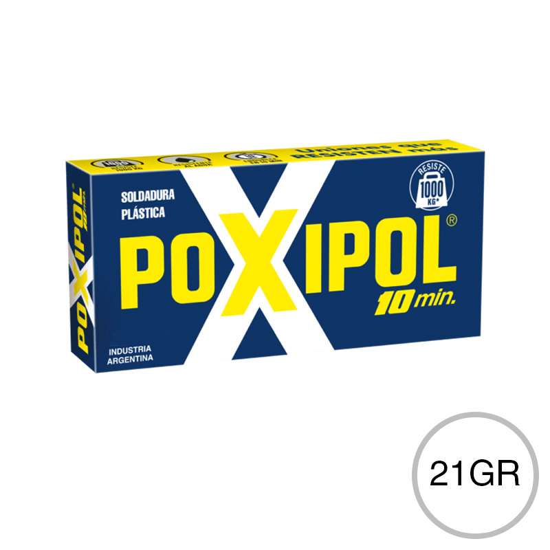 Adhesivo soldadura plastica Poxipol 10 min Metalico pomo x 21gr - 14ml