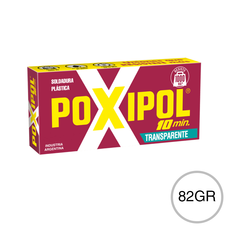 Adhesivo soldadura plastica Poxipol 10 min transparente pomo x 82gr - 70ml