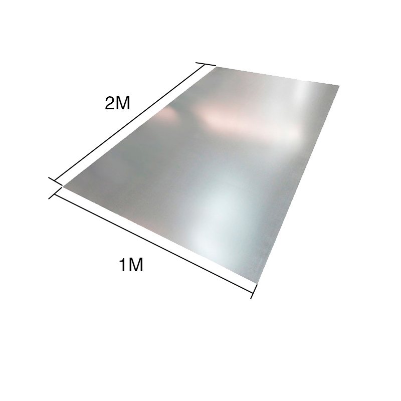 Chapa lisa galvanizada 1/8" 1m x 2m x 3.2mm