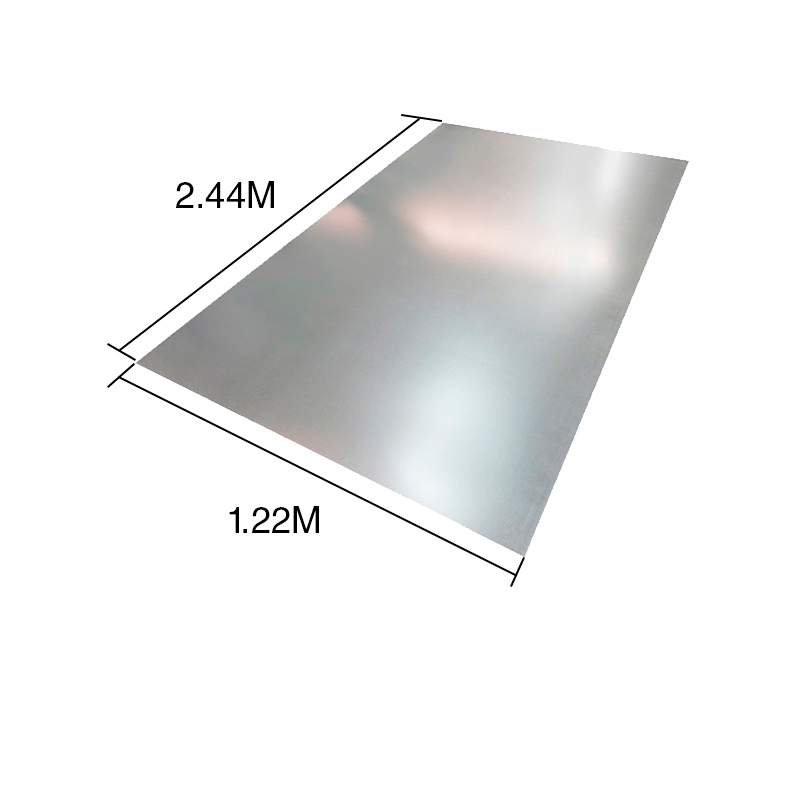 Chapa lisa galvanizada N°22 1.22m x 2.44m x 0.7mm