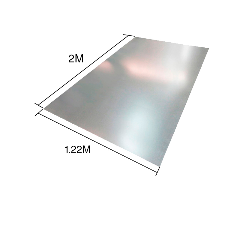 Chapa lisa galvanizada N°25 1.22m x 2m x 0.5mm