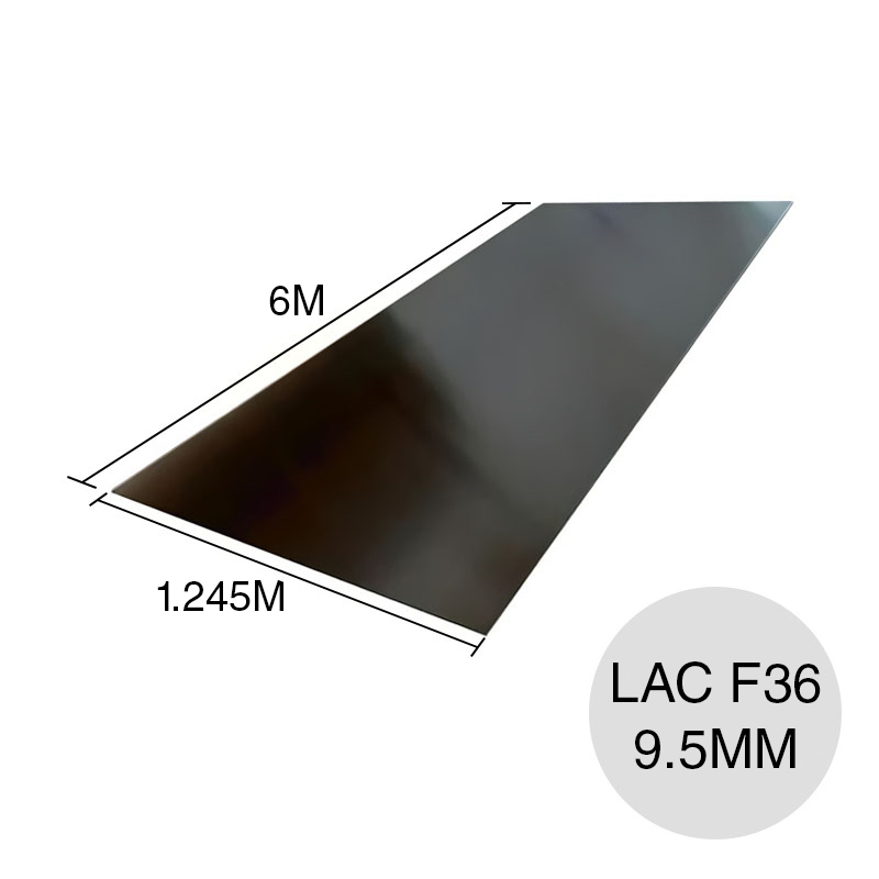 Chapa lisa LAC F36 1.245m x 6m x 9.5mm