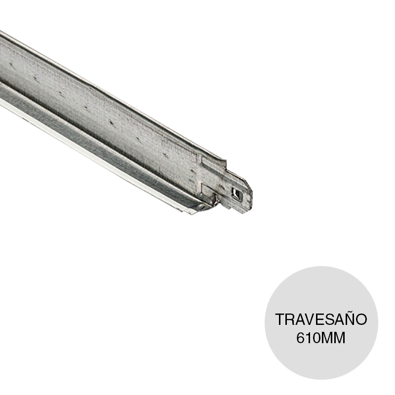 Perfil cielorraso desmontable galvanizado T travesaño 24mm x 32mm x 610mm