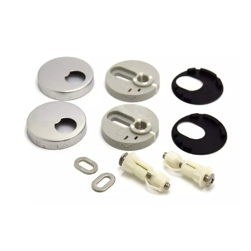 Herraje cierre suave repuesto asiento desmontable cromado brillante