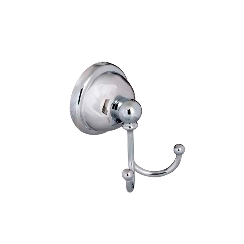 Percha doble baño metalica Dali cromado 63mm x 66mm x 85mm