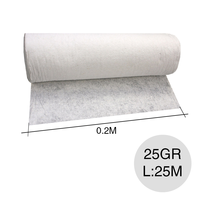 Venda no tejida poliester geotextil 25gr rollo x 200mm x 25m