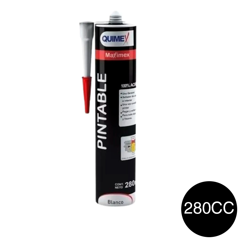 Sellador acrílico negro pintable 280cc