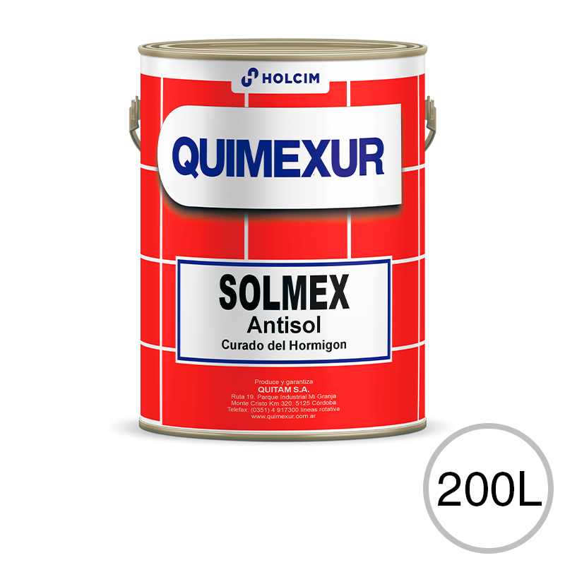 Membrana protectora curado superficial Solmex Solvente transparente tambor x 200l