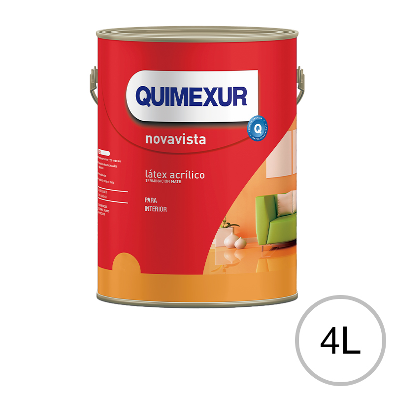 Latex acrilico Novavista interior blanco mate balde x 4l