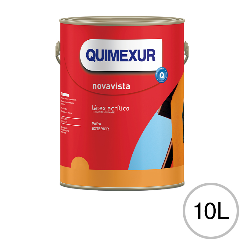 Latex acrilico Novavista exterior blanco mate balde x 10l