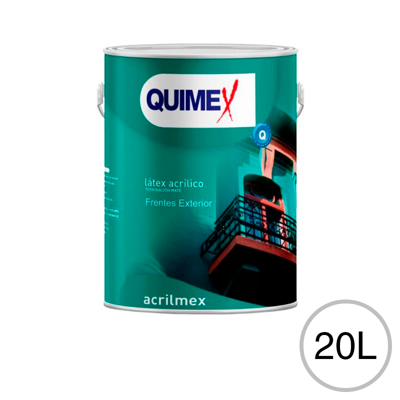 Pintura latex Acrilmex exterior blanco mate lata x 20l