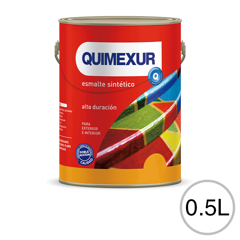 Esmalte sintetico Doble Accion exterior interior blanco brillante lata x 0.5l