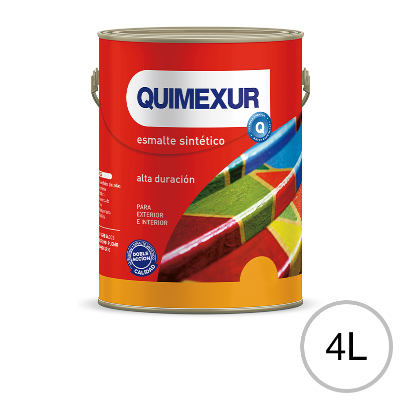 Esmalte sintetico Doble Accion exterior interior blanco brillante lata x 4l