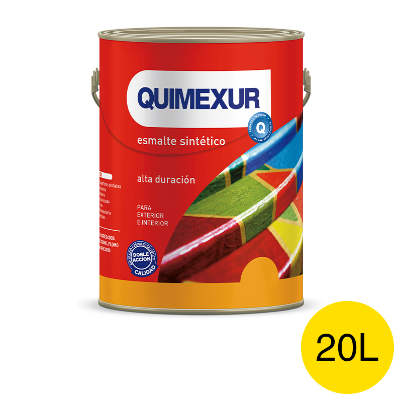 Esmalte sintetico Doble Accion exterior interior amarillo brillante lata x 20l