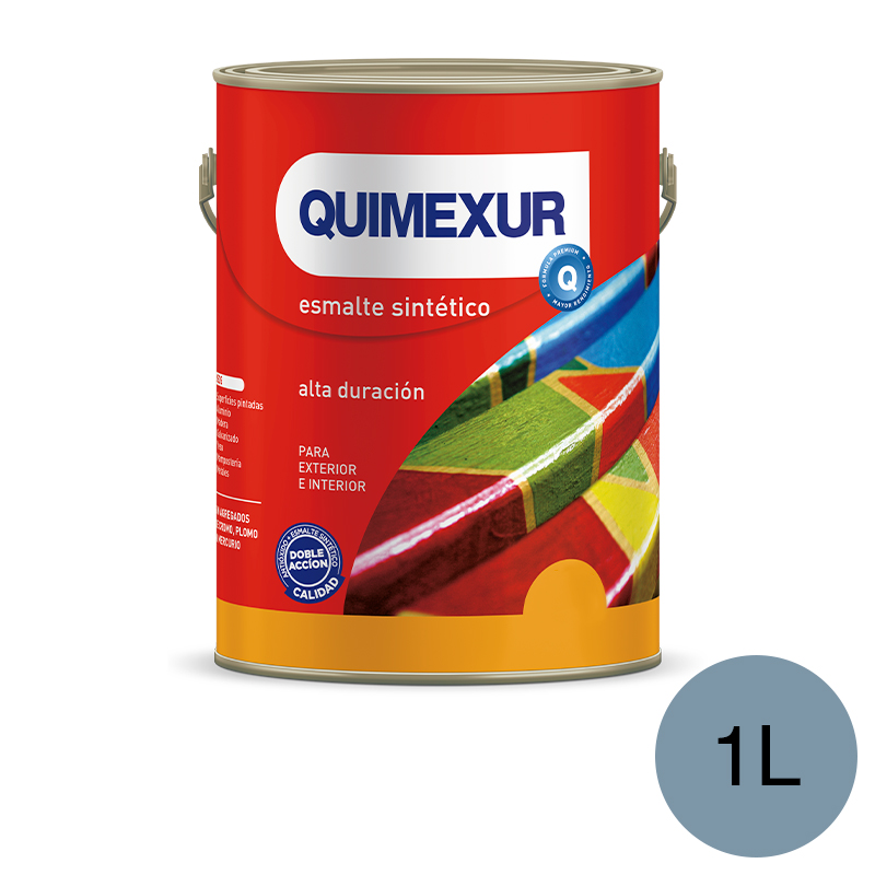 Esmalte sintetico Doble Accion exterior interior gris hielo brillante lata x 1l