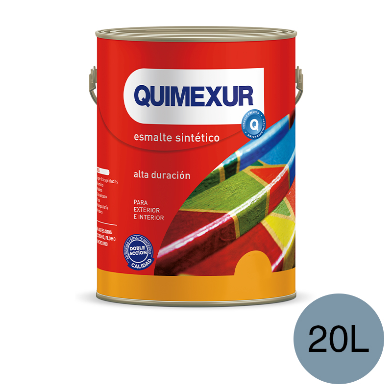 Esmalte sintetico Doble Accion exterior interior gris hielo brillante lata x 20l