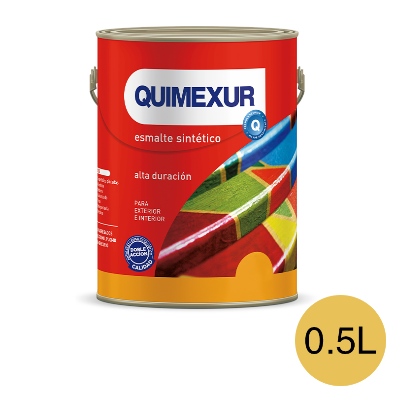 Esmalte sintetico Doble Accion exterior interior marron champagne brillante lata x 0.5l