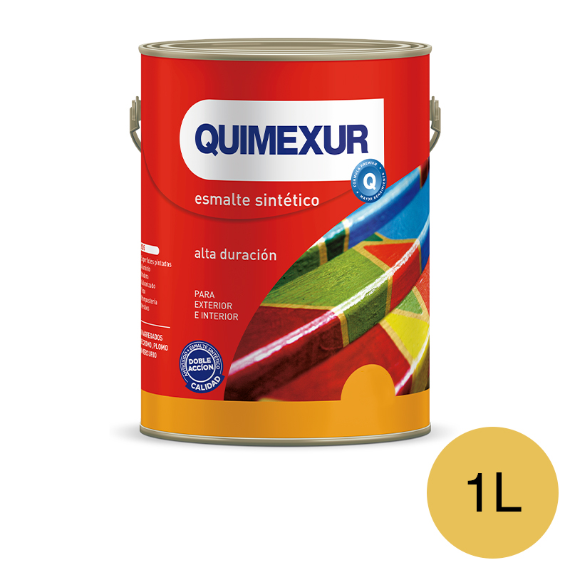 Esmalte sintetico Doble Accion exterior interior marron champagne brillante lata x 1l