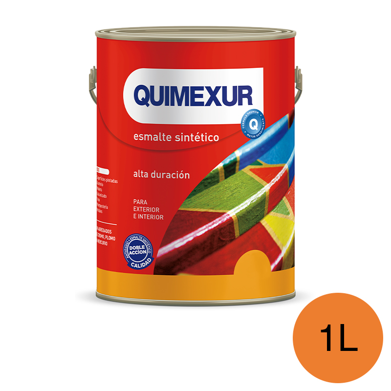 Esmalte sintetico Doble Accion exterior interior naranja brillante lata x 1l