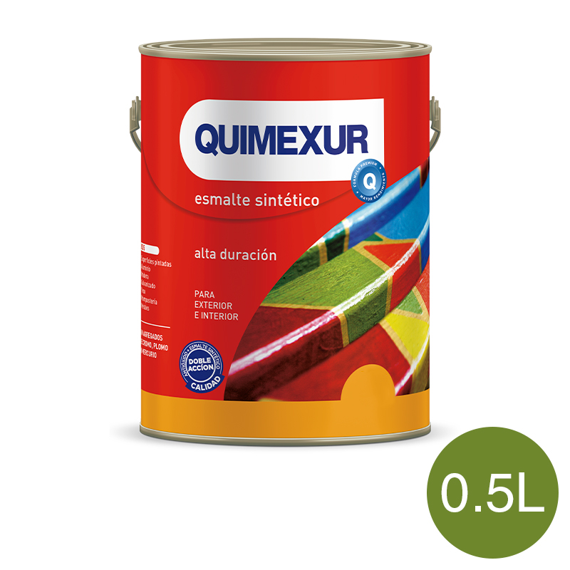 Esmalte sintetico Doble Accion exterior interior verde claro brillante lata x 0.5l