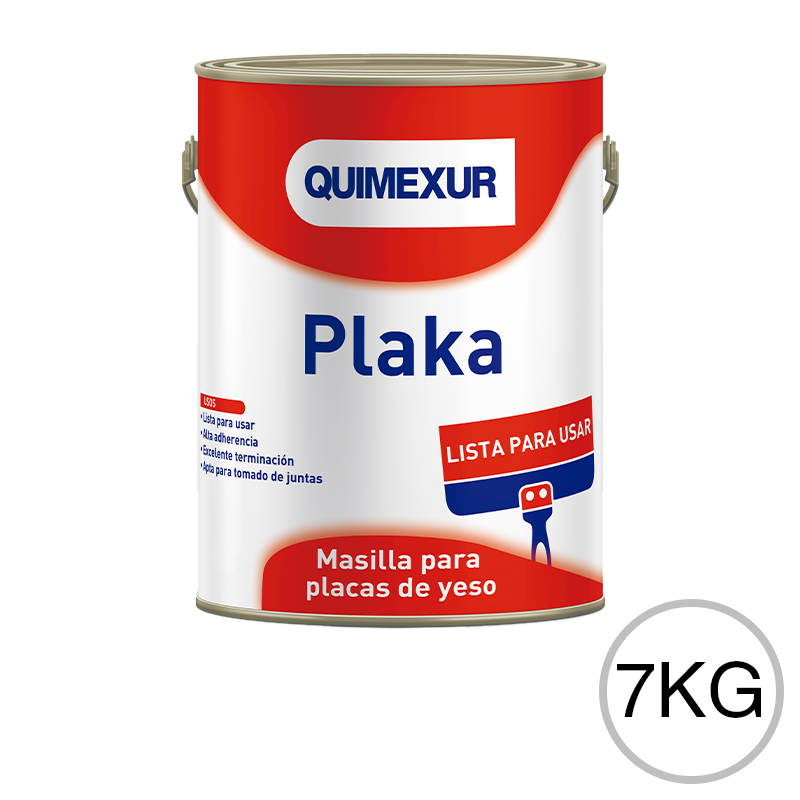 Masilla placas yeso Plaka interior blanco mate balde x 7kg