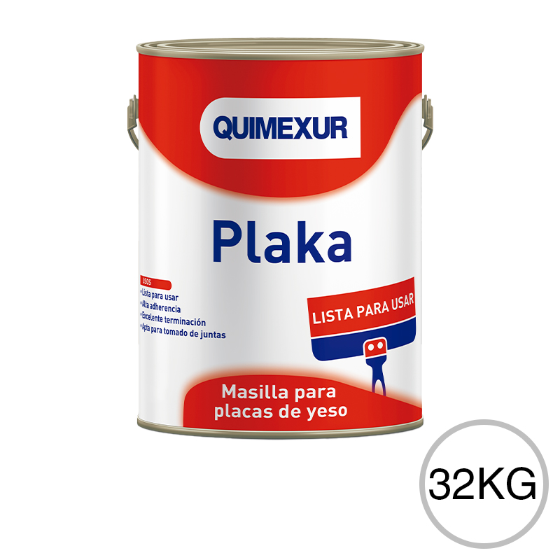 Masilla placas yeso Plaka interior blanco mate balde x 32kg