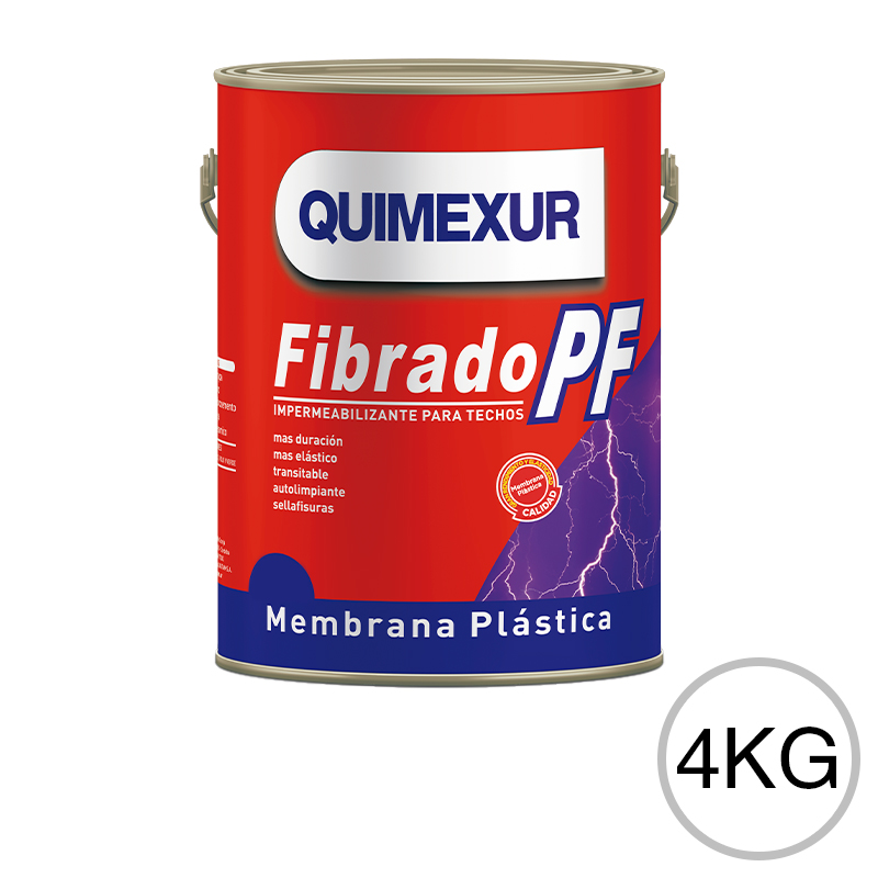 Membrana plastica fibrada Techex PF elastomerico transitable blanco semimate balde x 4kg