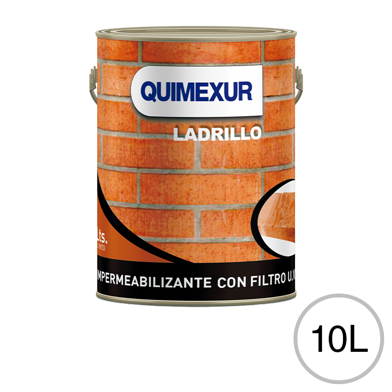Impermeabilizante acrilico Ladrillo transparente brillante balde x 10l